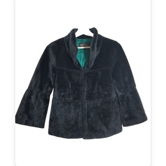 Wanko Dark Green Faux Fur Jacket - Picture 1 of 7
